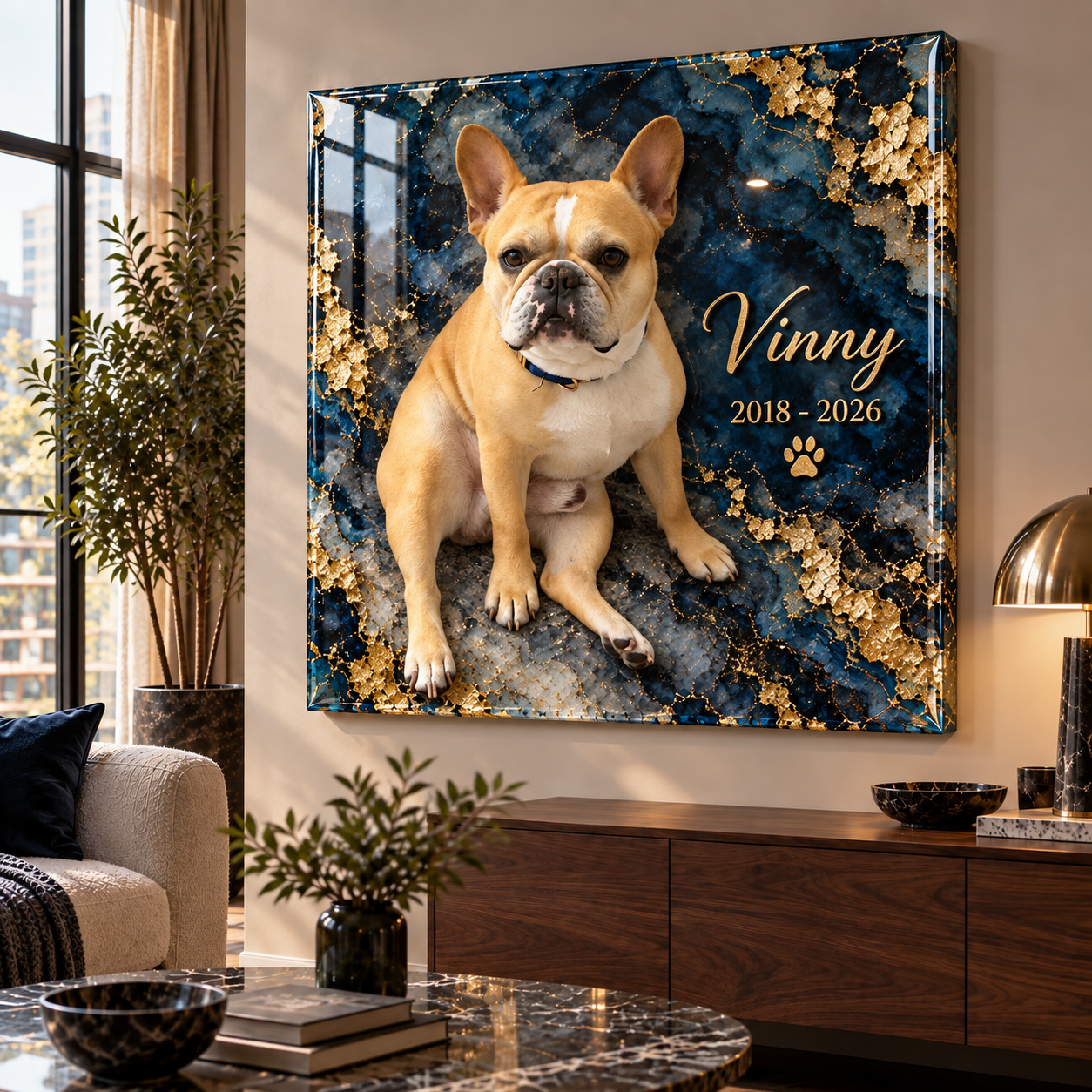 French bulldog resin