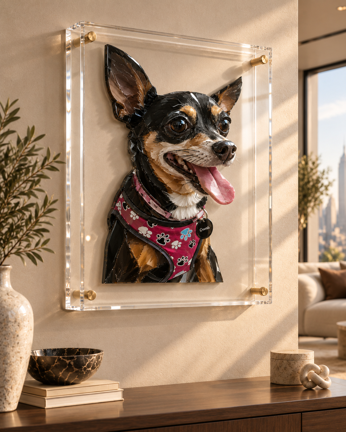 Chihuahua Smile — 3D Acrylic Pet Portrait