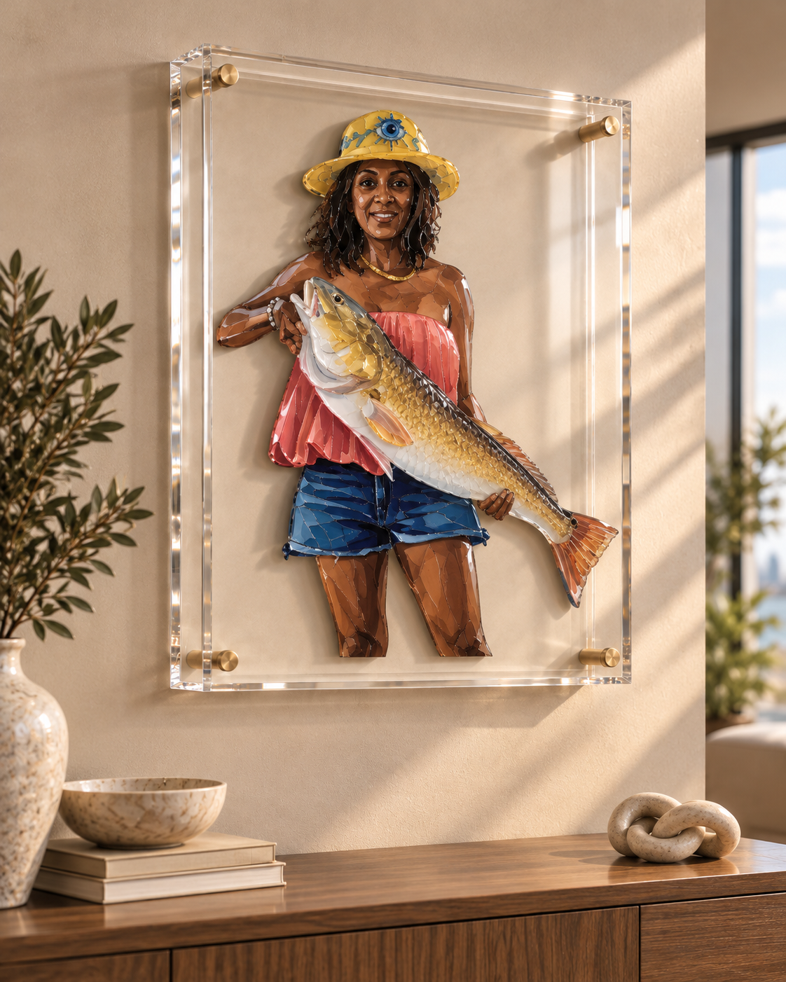 The Big Catch — Hobby Portrait in 3D Acrylic